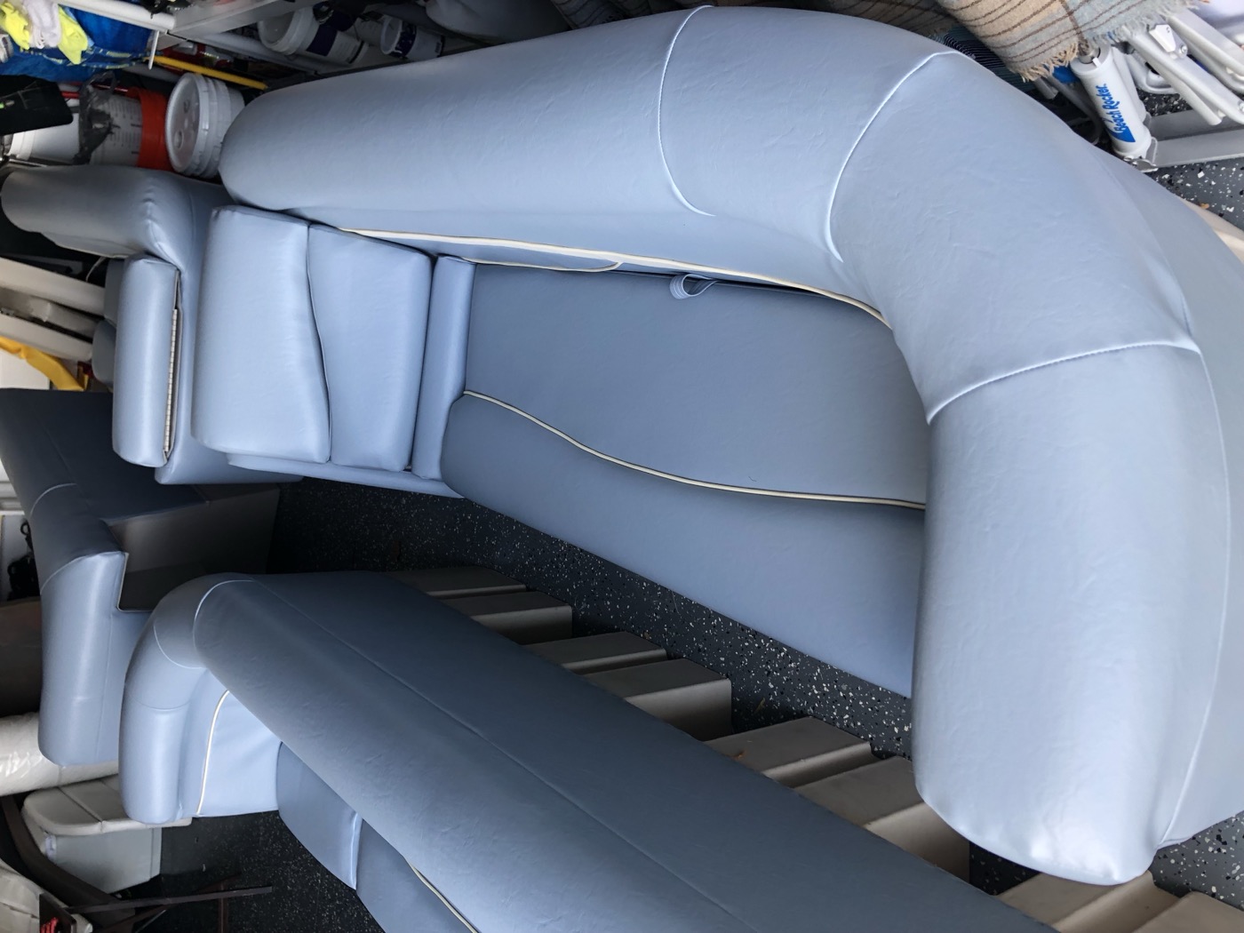Cockpit seating set after refurbishment